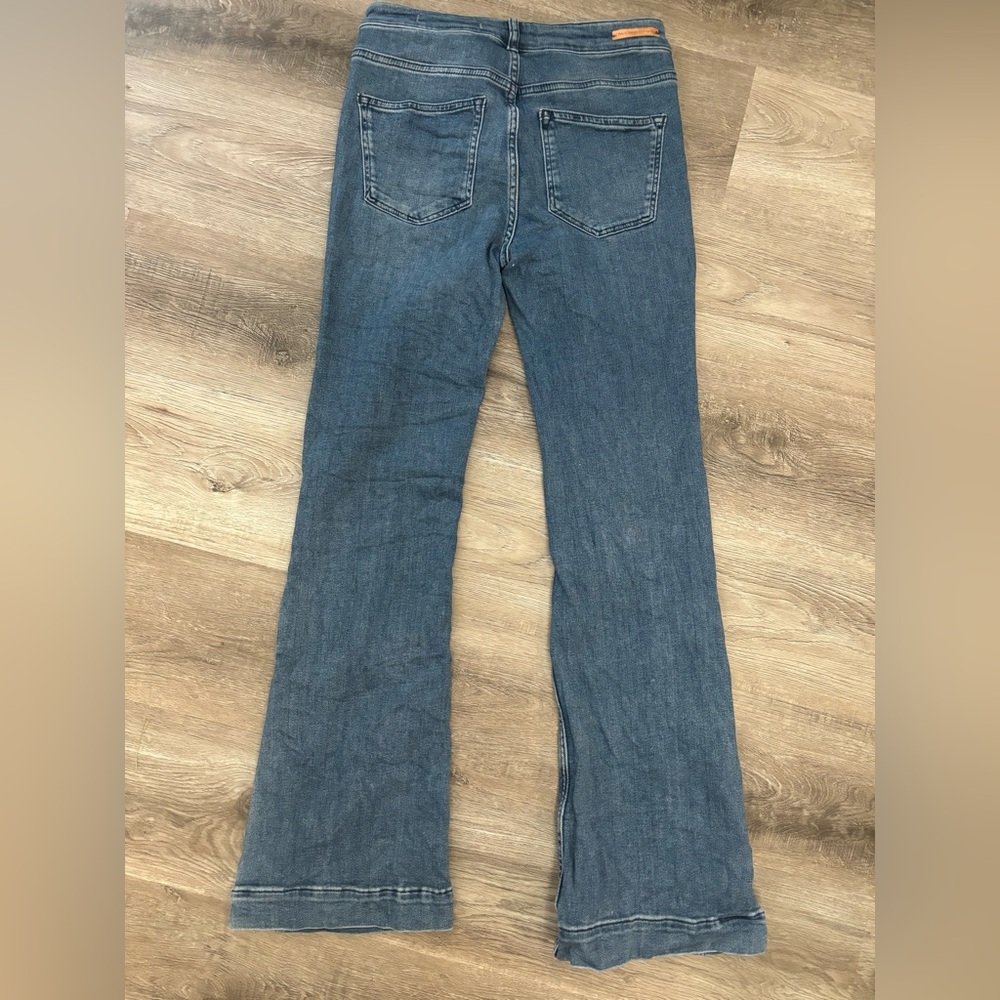 Anthropologie Pilcro Button-Hem High-Rise Bootcut Jeans size 27 Letterpress - Picture 5 of 12